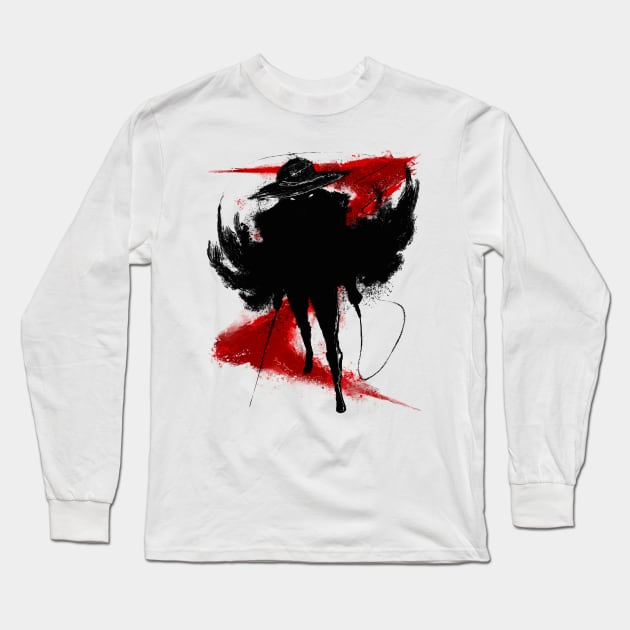 Zorro Walking Long Sleeve T-Shirt by DougSQ